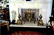 Free Standing Antique Reproduction Fireplace Screen