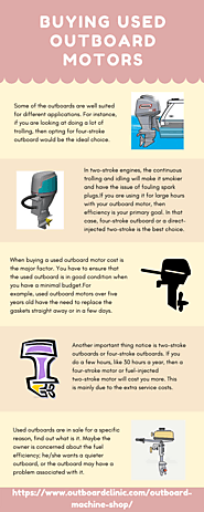 Buying Used Outboard Motors