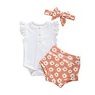 3Pcs Newborn Baby Boys Girls Romper Set,- Buy Online in Oman at Desertcart