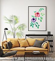 Watercolor Flowers Paiting, Wall Art, Wall Decor, Housewarming Gift, Nature Painting