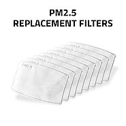 PM 2.5 Activated Carbon Filters 5 Layer Replacement Filters for Face Masks Adults Kids