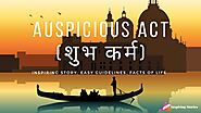 🇲🇰Inspiring Stories - Motivational Stories - Easy Guidelines - Facts of life-Auspicious Act (शुभ कर्म)🇲🇰