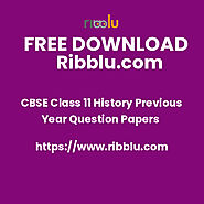 CBSE Class 11 History Previous Year Question Papers