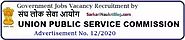 UPSC Government Jobs Vacancy Recruitment 12/2020