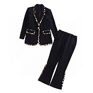 Hermes Leopard Print Suit In Black Outlet Hermes Cheap Sale Store