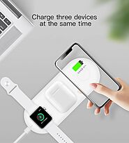 3 in1 portable wireless charger for Iphone， Airpods & Apple Watch – Wireless520