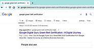 Google Digital Guru Green Belt Certification - A Digital Journey