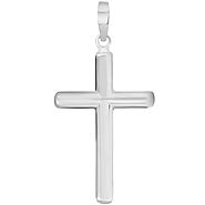 14k Solid Yellow Gold, White Gold or Rose Gold Traditional Religious Plain Cross Pendant