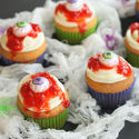 Bloody Eyeball Cupcakes