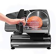Chefman Die-Cast Electric Deli & Food Slicer Cuts Meat, Cheese, Bread, Fruit & Vegetables Adjustable Slice Thickness,...