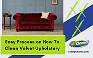 Easy Process On How To Clean Velvet Upholstery | Cape Coral, FL