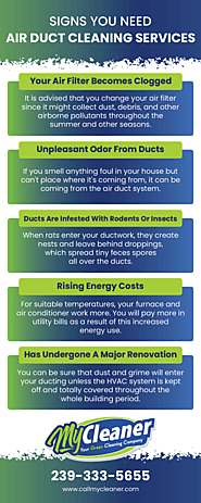 Signs You Need Air Duct Cleaning Services [Infographic]