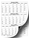 Printable 2014 Calendar Three Months Per Page