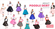 50s Poodle Skirt Costumes : Kids & Adults Poodle Skirts