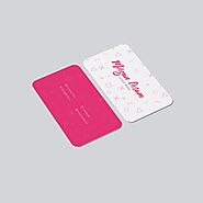 Velvet finish business card online