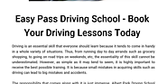Easy Pass Driving School - Book Your Driving Lessons Today