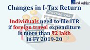 Changes in I-Tax Return - TaxLadder