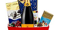 Christmas Gift Basket With Veuve Clicquot Champagne