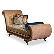 Buy Michael Amini Grand Masterpiece Sleigh Chaise | Elegant Chaises | Graysonliving.com