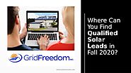 Where Can You Find Qualified Solar Leads in Fall 2020?