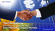 This Thanksgiving, Contractors are Thankful for Their Solar Marketing Company Partners