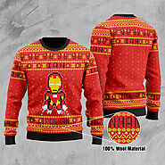 Iron Man With Santa Hat Ugly Christmas Sweater 2020