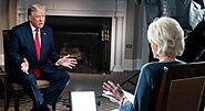 President Trump has posted photos of 60 Minute Interview with Lesley Stahl