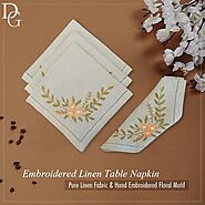 Buy Hand Embroidered Table Napkin Online