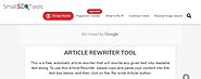 Small SEO Tools - Free Article Rewriter