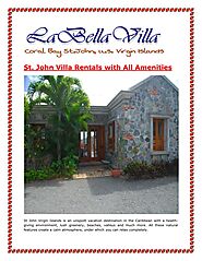 St. John Villa Rentals with All Amenities