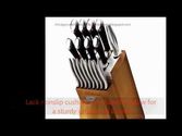 Chicago Cutlery Fusion 18 Piece Knife Set Stainless Steel with Honey Maple Wood Block