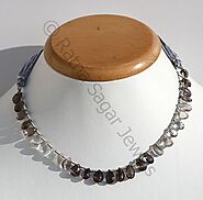 Sillimanite Gemstone Beads - Flat Pear Briolette