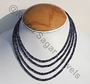 Iolite Beads-FACETED RONDELLE