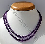 Amethyst Gemstone Beads- Faceted Rondelle