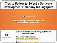 Tips to follow to select a software development company in Singapore