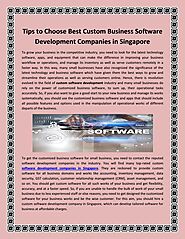 Tips to Choose Best Custom Business Software Development Companies in Singapore by Genic Solutions - Issuu