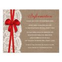 The Rustic Red Bow Wedding Collection Detail Cards