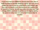 High Mileage Maintenance Tips for Your BMW
