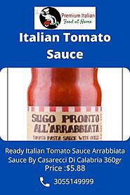 Ready Italian Tomato Sauce Arrabbiata Sauce By Casarecci Di Calabria 360gr