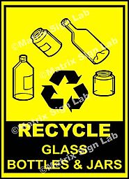 Recycle - Glass Bottles And Jars Sign and Images in India with Online Shopping Website.