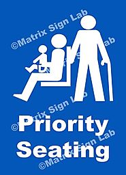 Priority Seating Sign and Images in India with Online Shopping Website.