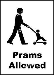 Prams Allowed Sign and Images in India with Online Shopping Website.