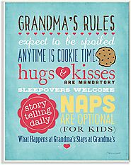 Grandma's Rules Wall Art