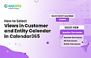 How to Select Views in Customer and Entity Calendar in Calendar365