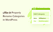 What are the Steps Involved to Rename Categories in WordPress CMS ?