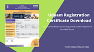 Udyam Registration Certificate Download