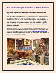 Avail The Oriental Rugs In Dallas Texas At The Best Price Now.