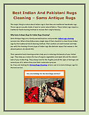 Best Indian And Pakistani Rugs Cleaning – Sams Antique Rugs | edocr