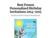 Best Frozen Personalized Birthday Invitations 2014-2015