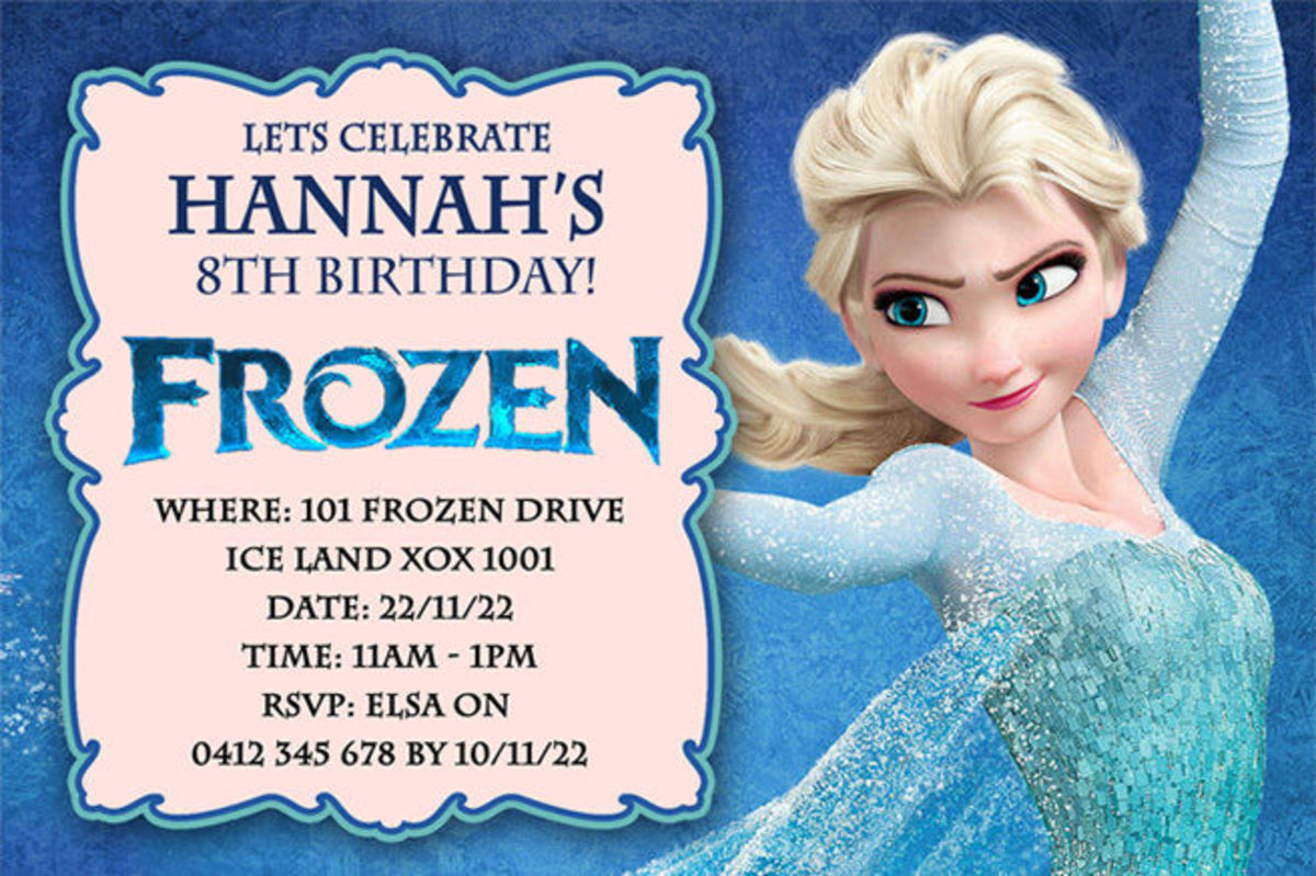 Best Selection of Frozen Personalized Birthday Invitations 24 With Regard To Frozen Birthday Card Template